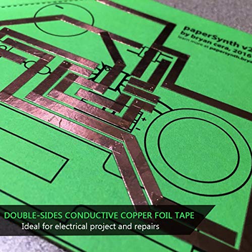 6 PCS Copper Foil Tape with Double-Sided Conductive Adhesive,【1/4inch X 21.8yards】PEMOTech Conductive Copper Tape for Stained Glass, EMI Shielding, Soldering, Grounding, Paper Circuit, DIY Craft - Thumbnail 3