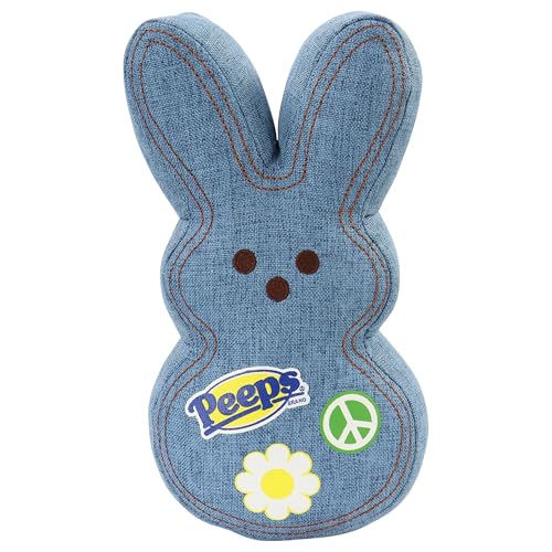 Animal Adventure | 9' Light Blue Denim Shaggy Bunny Peeps Plush | Easter Basket Stuffed Animals for Kids | Marshmallow Candy | Huggable Soft Plushie Stuffers Buddy Toy | Collectable Gifts | Aged 3+