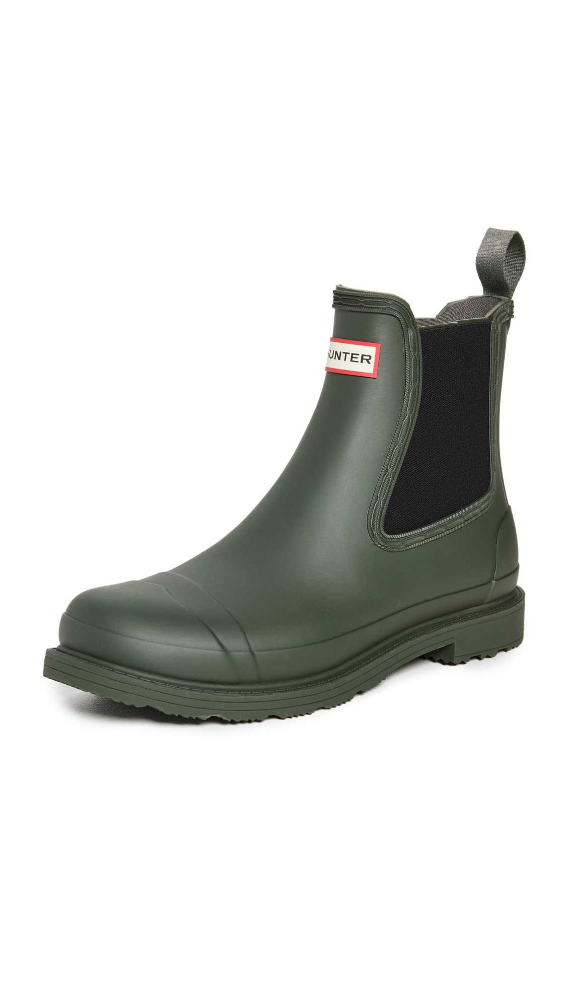 Hunter Commando Rubber Men's Dark Olive Wellington Boots - UK 9