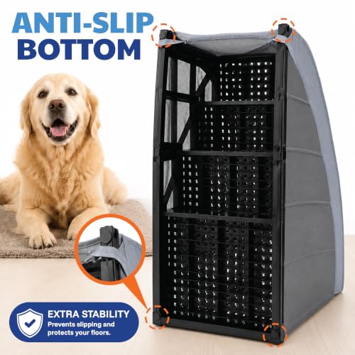 AKC – 4-Step Pet Stairs for Beds & Couch | Built for Small Dogs & Small Breeds | Long-Back & Senior Dogs | Lightweight, Soft, Non-Slip, Washable | No-Tool Assembly | Supports 35 lbs | 16x24x14.2 in by American Kennel Club - Image 7