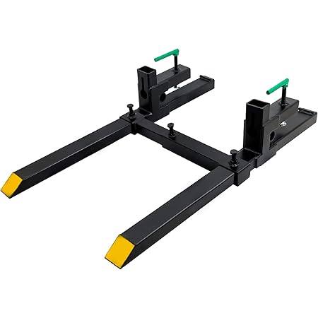 VEVOR 60" Clamp-On Pallet Forks - 4000 Lbs Capacity, Adjustable Stabilizer Bar For Tractor Bucket Loaders & Skid Steers