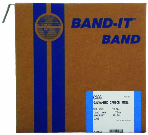 BAND-IT C30599 Galvanized Carbon Steel Band, 5/8