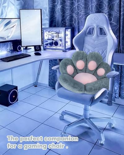 Image of Cat Paw Cushion Lazy Sofa Seat Cushion Cute seat Cushion for Office Chair Game Chair or Sofa Flower Floor Pillow Home Decoration (Grey, 23.5 X 27.5 inches)