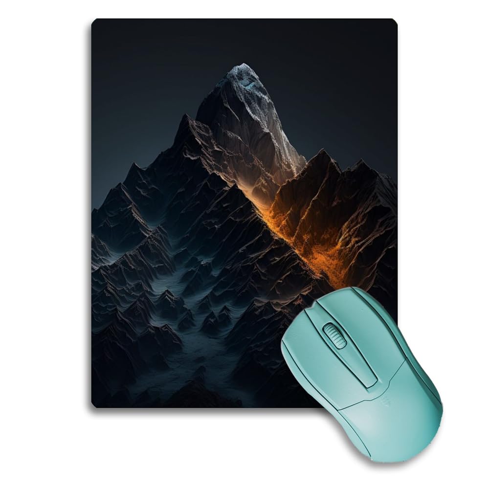SonicTouch Epik Siyah Dağ Temalı Kaydırmaz Gaming Oyuncu Dikişsiz Mouse Pad17x21cm
