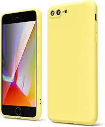 oakxco Capa para iPhone 7 Plus para iPhone 8 Plus, silicone líquido, capa macia e fina de gel de borracha macia para mulheres e meninas, design estético sólido de TPU fosco protetor e à prova de