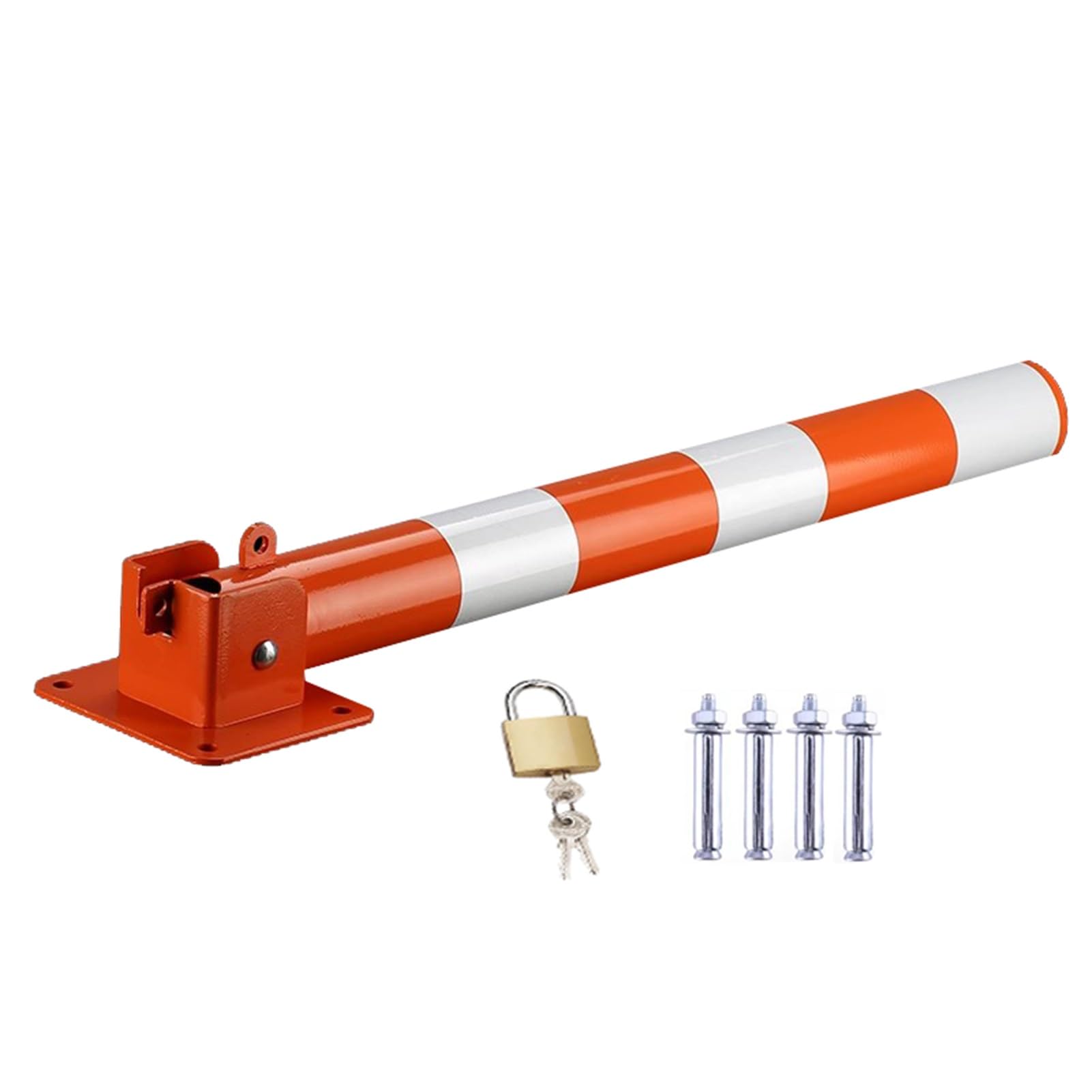 Poste de Bolardo Bolardo Plegable de Seguridad Vial con Tiras Reflectantes, Poste de estacionamiento Resistente para Uso Comercial