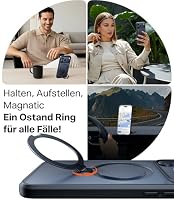 TORRAS Q3 Spin für iPhone 17 Pro Max Hülle 360°für MagSafe Ständer,Schwarz – Ansicht 3