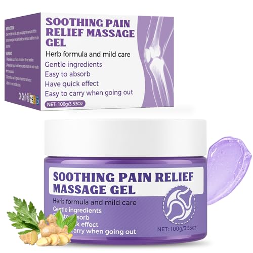 Soothing Joint Relief Gel Fast Absorbing Massage Gel for Knees Back Shoulders Neck Lumbar & Hands Natural Ingredients with Turmeric Emu Oil & Joint Pain Relief (Extra Large 3.5 Fl Oz)