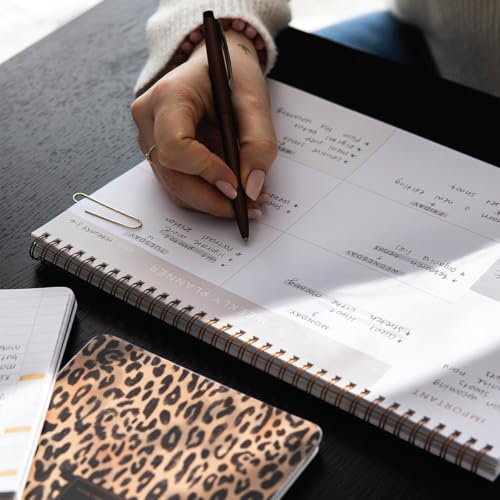 PAPERORA A4 Haftalık Ve Günlük 3’lü Masaüstü Süresiz Planlayıcı Set – Leopar