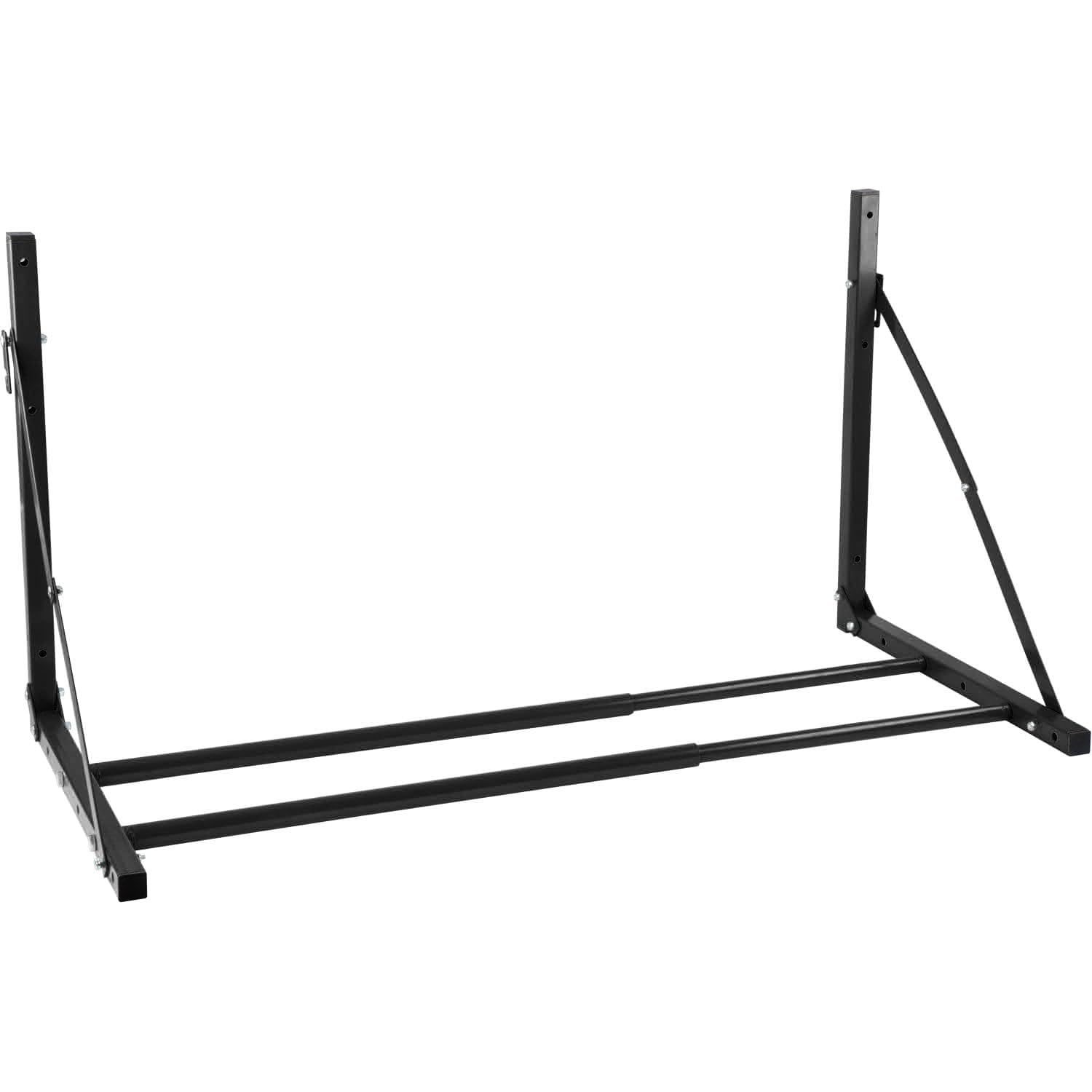 JEGS Folding Tire Rack | 300 LBS Capacity | Mounting Track Adjustable from 32" to 48" L x 28" H x 22" W | For Tires up to 18" | Powdercoated Black