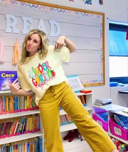 Teacher Shirts for Women: Kindergarten Preschool Teacher Pencil T-Shirt Funny Teacher Graphic Tees Back to School Tshirt4