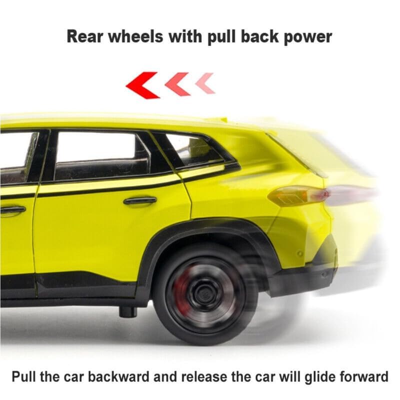 Image of 1:24 BMW XM Model Car Alloy Diecast Pull Back Toy with Lights & Music Openable Doors Metal Sports Car for Kids & Collectors Realistic Design Gift for Boys & Girls (Green)