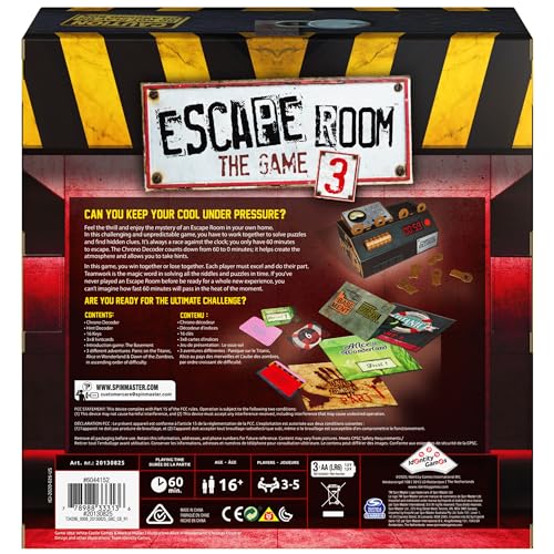 Escape Room Version 3 Board Game, for Adults and Kids Ages 16 and up
