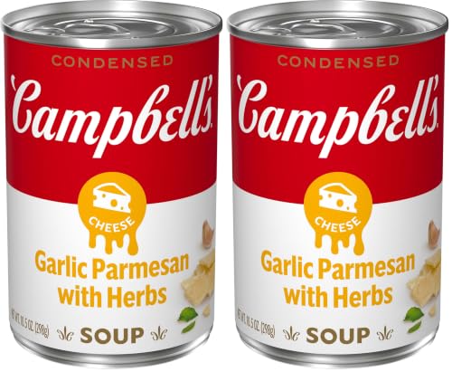 Image of Campbell's Condensed Garlic Parmesan Cheese Soup With Herbs, 10.5 oz Can (Pack of 2)