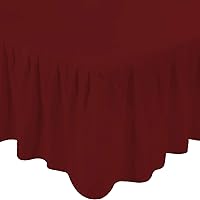 Vista 6 de 1Pc Ruffled Bed Skirt Twin Size Black Color 14 Inch Drop 600 Thread Count Dust Ruffle with Platform, Wrinkle and Fade Resistant