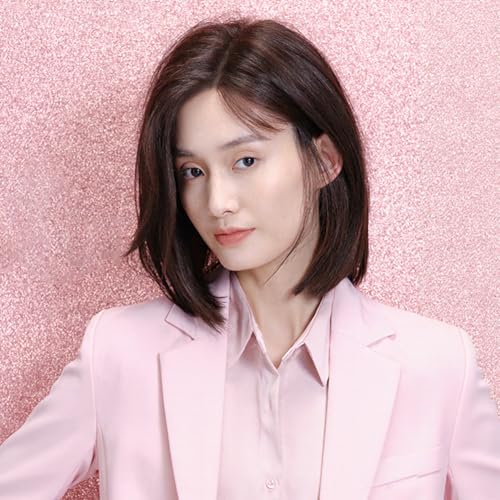 Rebecca Youth ウィッグ 医療用 セミロング レディース フルウィッグ 女装 黒髪 人毛 サイドパート前髪 人気スタイル 分け目自由 通気 自然 (ダークブラウン, 30CM)