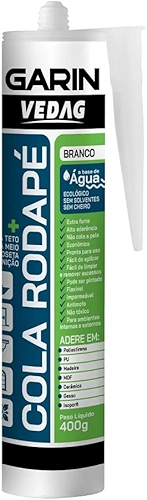 Selante Cola Rodapé 400g Madeira Mdf Cerâmica Gesso Isopor