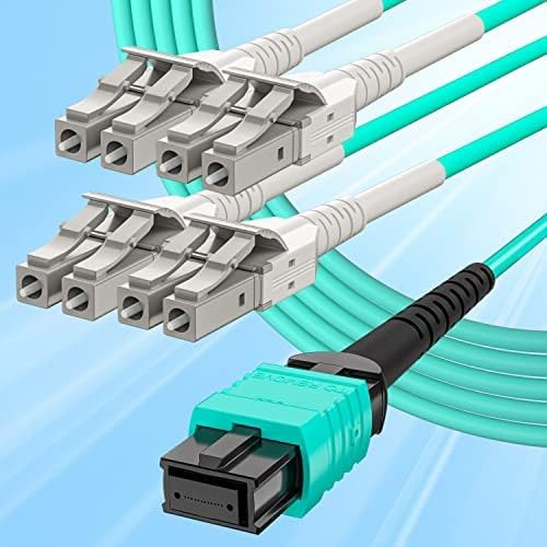 10Gtek OM3 LC to LC Duplex Fiber Patch Cable 2m(6.5ft), 50/125 Multimode UPC Polish LSZH, Application for 1G SFP, 10G SFP+, Media Converter, Length: 1m to 50m, 5-Year Warranty