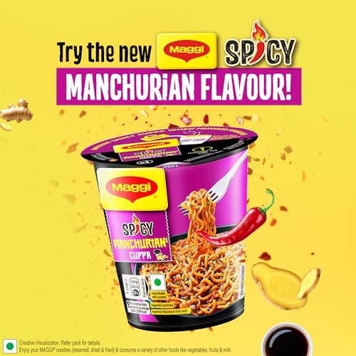 Image of MAGGI Spicy Manchurian Instant Cuppa Noodles - Delicious Slurpy Saucy Taste, 70.5g