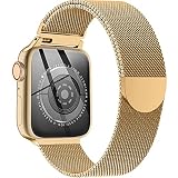 Metal Milanese Loop Band Compatible with Apple Watch Band 38mm 40mm 41mm 42mm 44mm 45mm 49mm Women M