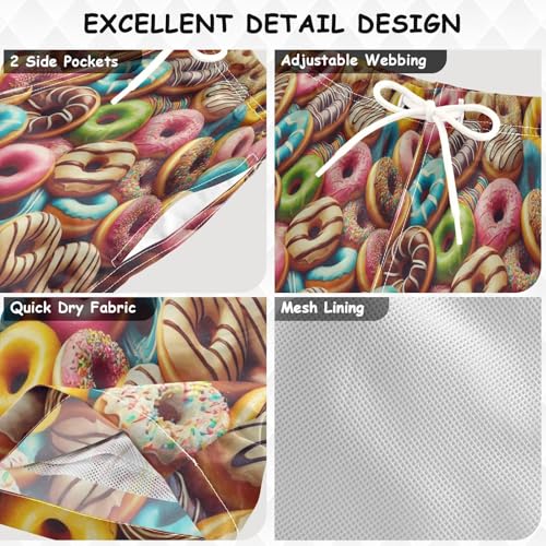 Donuts Colorful Boys Swim Trunks Quick Dry Toddler Swimsuit Boy Bathing Suits Swimwear Board Shorts XL3