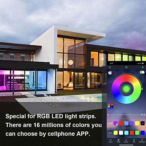 Supernight Bluetooth Led Controller, Smart Mobile Phone App Control Music Remote Controller For Smd 5050 2835 3528 4-Pin Rgb Led Strip Lights (2 Ports) #TOP4
