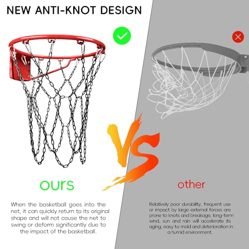 Image of Basketball Net Heavy Duty Replacement,Carbon Steel Chain Basketball net