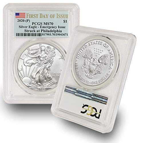 2020 (P) 1 oz Silver American Eagle MS-70 (First Day of Issue...