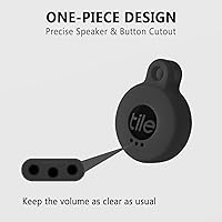 Vista 4 de Geiomoo Funda de silicona compatible con adhesivo para azulejos 2022, funda protectora con mosquetón (negro)