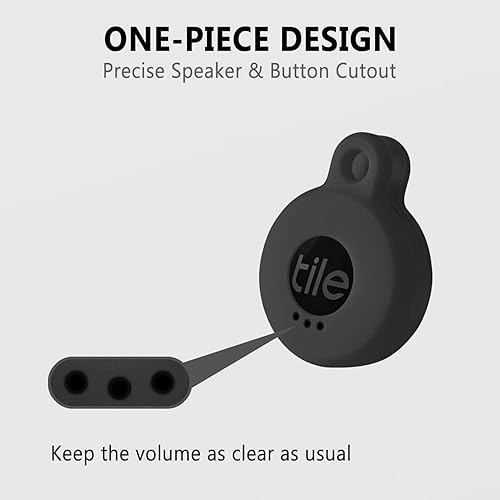 Miniatura 4 de Geiomoo Funda de silicona compatible con adhesivo para azulejos 2022, funda protectora con mosquetón (negro)