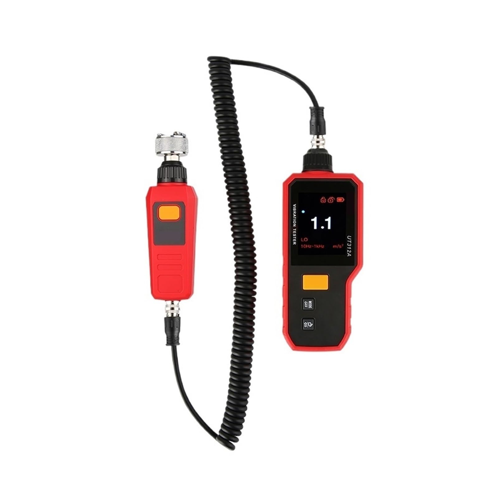 Vibrationsmesser, UT312A Digitales Vibrationsmessgerät Hochpräzise Geschwindigkeits- und Verschiebungstester 2,4-Zoll-TFT-Bildschirm mit automatischer Drehung
