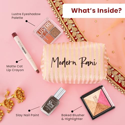 Image of Swiss Beauty Modern Rani Pouch for Wedding | For Bride & Bridesmaids | Long-lasting Makeup, 26.5gm (Pack of 2)