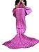 KALRI Warm and Soft Kids Knitted Mermaid Blanket Handmade Sleeping Bag Sofa Quilt Living Room Blankets