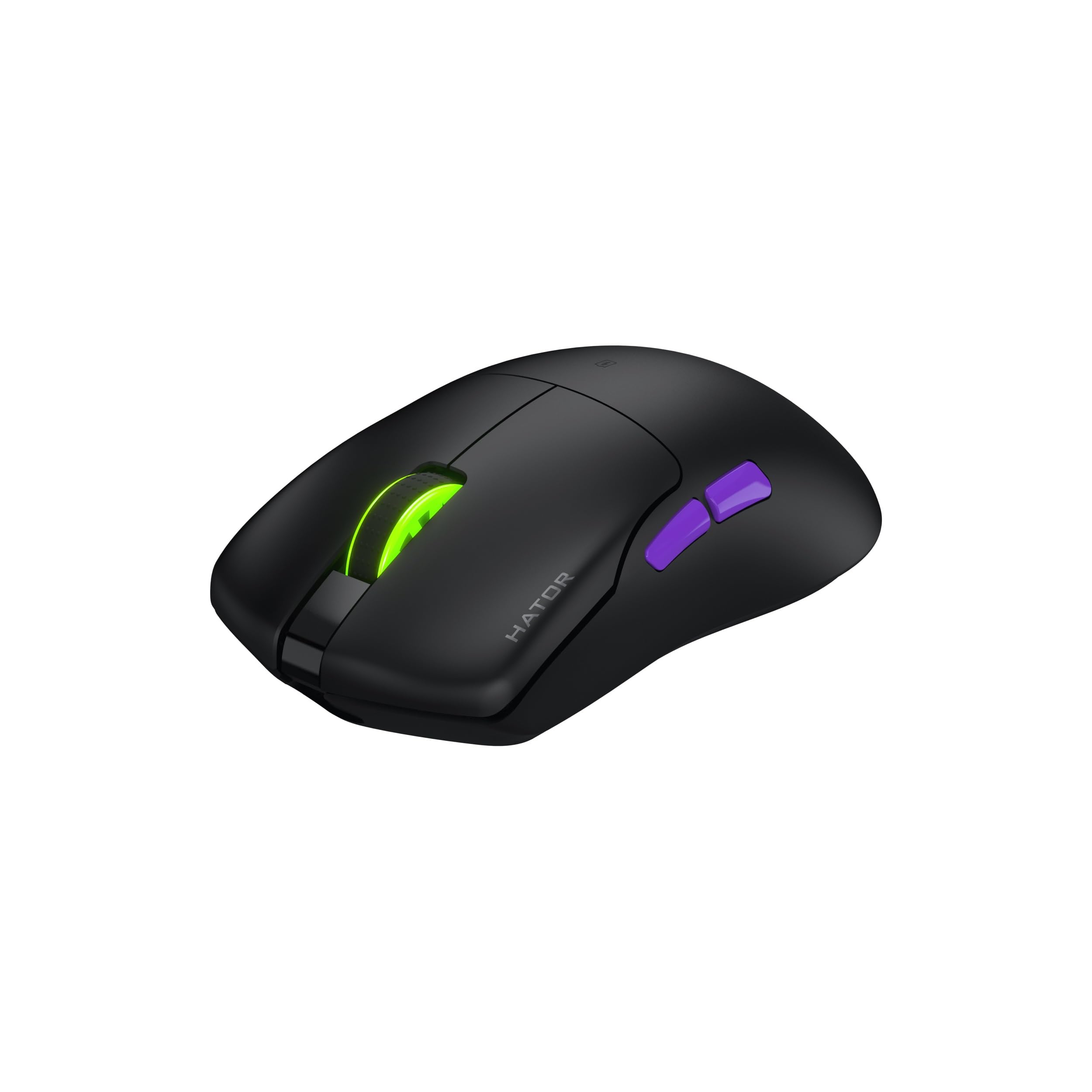 HATOR Pulsar 3 Ultra 4K Wireless Ratón Gaming inalámbrico, 61g Ultraligero, PixArt PAW3950, 30000 dpi, Optical Switches 100M, 4000Hz, 2.4GHz/Bluetooth/USB-C, PTFE Skates, RGB, Grip, PC/Mac (Negro)