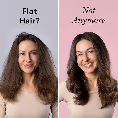 L'ANGE HAIR Le Volume 2-in-1 Titanium Blow Dryer Brush | Frizz Control Blowout Hair Dryer Brush For Drying And Straightening | Volumizing Hot Air Styler For All Hairstyles | Oval Barrel | Black - 75mm - view 2
