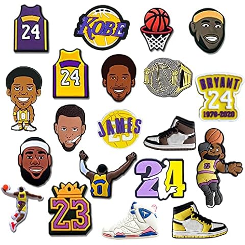 EGEKTBH Shoe Charms, Cartoon Comic Shoe Charms Decorations for Bracelets Wristbands Accessories Daily Decoration, Party Gifts for Birthday, Theme Parties for Men Women Boys Girls (Basketball) Cover
