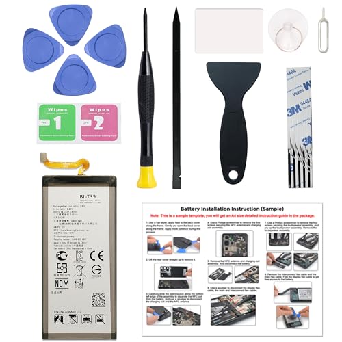 MAXSHARKS New Upgraded Battery for LG G7 ThinQ/G7 Plus ThinQ/Q7/Q7 Plus, BL-T39 Replacement Battery with Repair Tools & Instruction