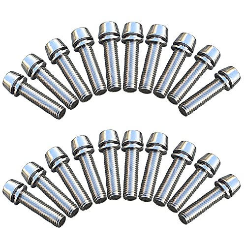 ONIPAX M5x20mm Stainless Steel Bike Stem Bolts with Washers