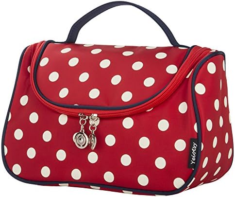 Cosmetic Bag, Toiletry Bag, Yeiotsy Polka Dots Travel Cosmetic Organizer Makeup Bag for Women