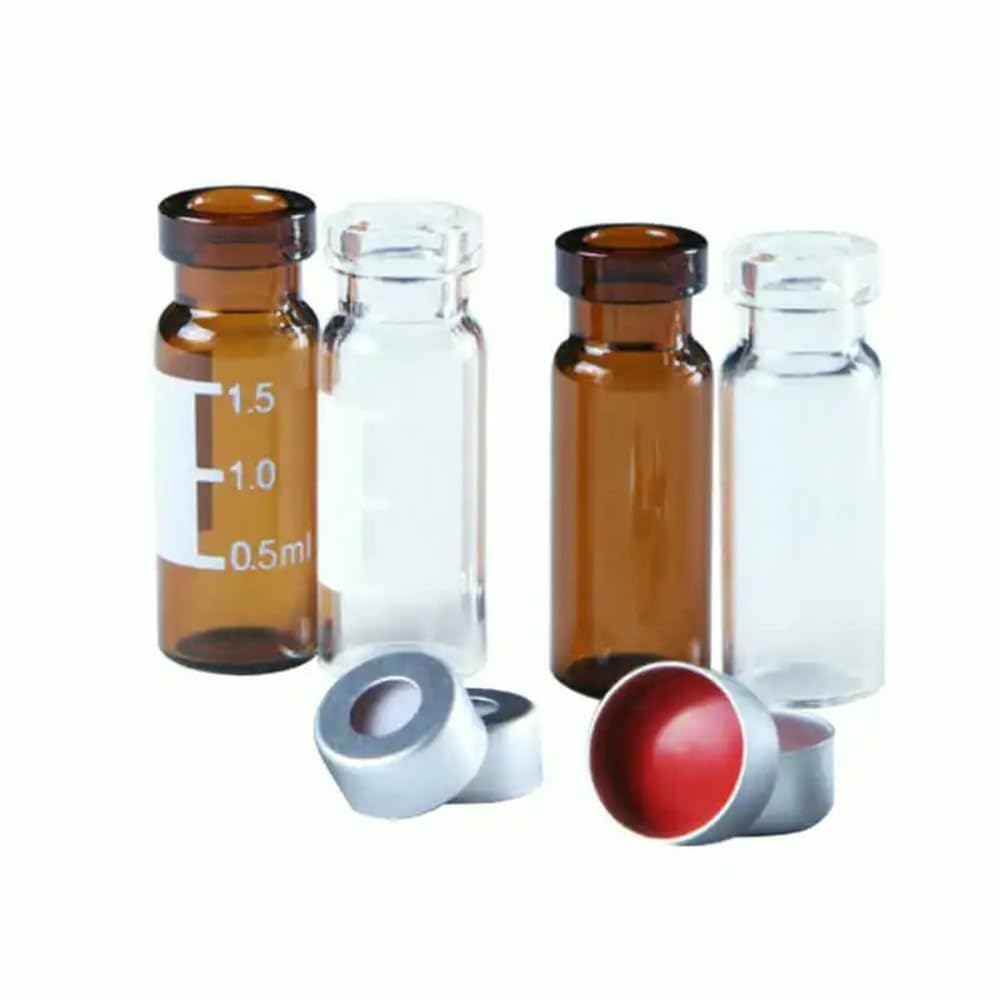 100 teile/los 4 ml Braune Schraubflasche Headspace-Fläschchen