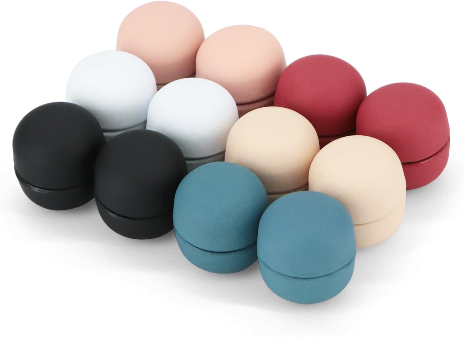 12 Pairs Hijab Magnets Strong Hijab Pins for Women Pinless Magnetic Clothing Clips for Scarf Veil Shirts Dress Muslim Islamic Gifts for Women - Round