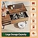 WLIVE Lift Top Coffee Table for Living Room,Small Coffee Table with Storage, Adjustable Shelf and Storage Compartment, Mid Century Modern Living Room Table, Wood, Rustic Brown