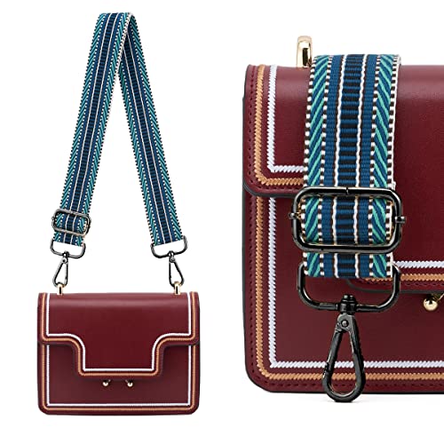 Image of ZOOEASS Nickel Buckles Wide Shoulder Strap Adjustable Replacement Belt Gun Buckles Guitar Style Crossbody Bag Strap