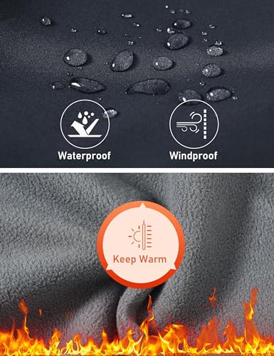 MoFiz Kids Waterproof Snow Ski Pants Kids Winter Warm Fleece Snowboard Pants Girls Elastic Waist Outdoor Hiking Pants2