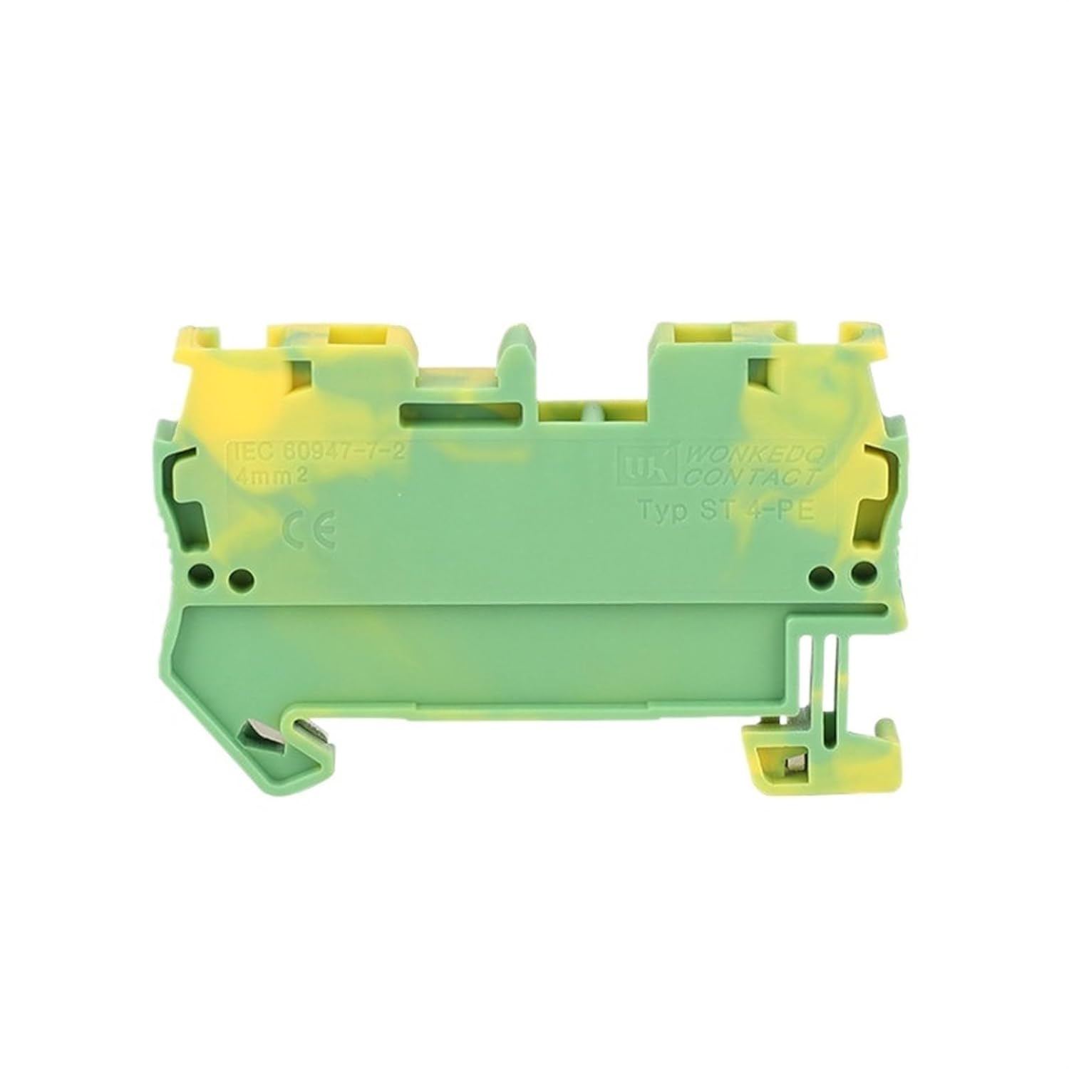 Earth Terminal 5Pcs ST4-PE Spring-cage 4mm PE Ground Connector Wire Electrical Cable Protective ST 4-PE Din Rail Terminal Block