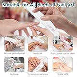 elzle 10 PCS Professional Nail Files Set,100/180 Grit Double-Sided Emery Board Nail File, Nail Styling Tools Pet Grooming Tools for Home and Salon Use, Half-Moon(White) - Image 6