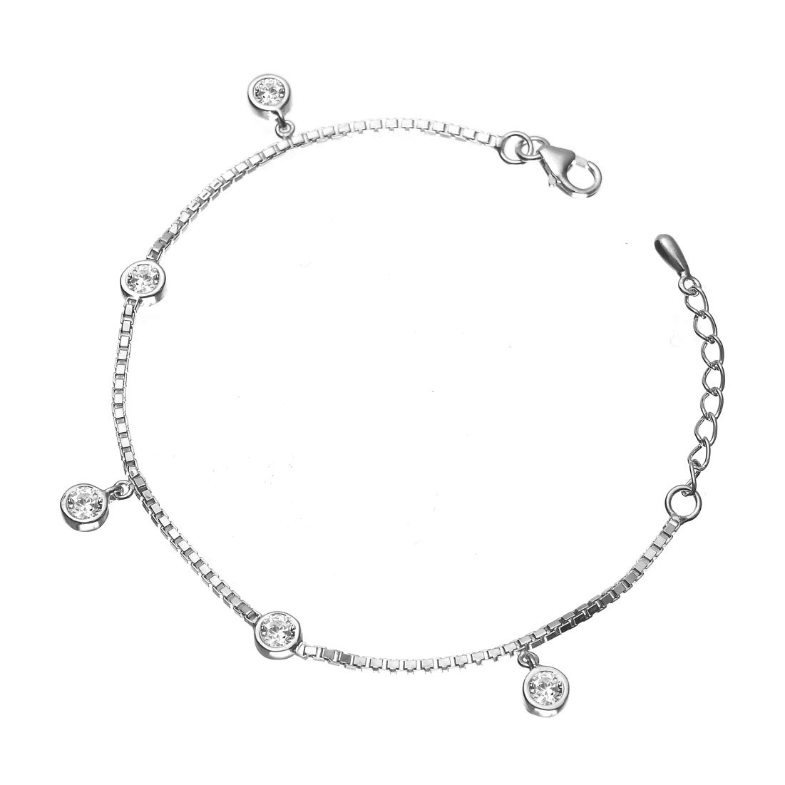 Clara Made with Swiss Zirconia 925 Sterling Silver Pia Solitaire Bracelet Gift for Women and Girls (B083LZ842C) Amazon Price History, Amazon Price Tracker