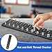 MXSAG Industrial Grade Thread Checker,28 Nut & Bolt, 8 Drill Hole - Metric Standard,Steel Alloy Nut & Bolt Thread Check, Wall-Mountable Bolt Thread Identifier Gauge with Inch & CM Ruler