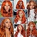 dorbess Ginger Orange 30 Inch Lace Front Wigs Human Hair Body Wave Wavy 13x6 HD Lace Front Glueless Ginger Wig Human Hair 180% Density Transparent HD Lace Frontal Wigs Pre Plucked Hairline