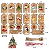 Zoom IMG-1 etichette natalizie kraft 100 pezzi Zoom IMG-1 etichette natalizie kraft 100 pezzi